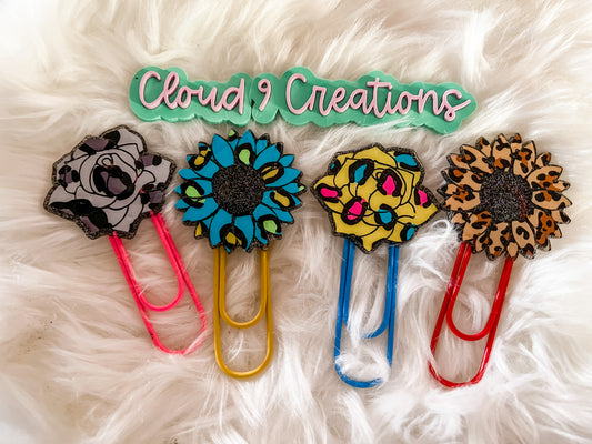 Flowers bookmark set