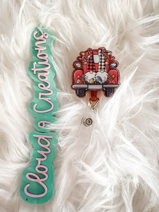 Christmas Gnome badge reel