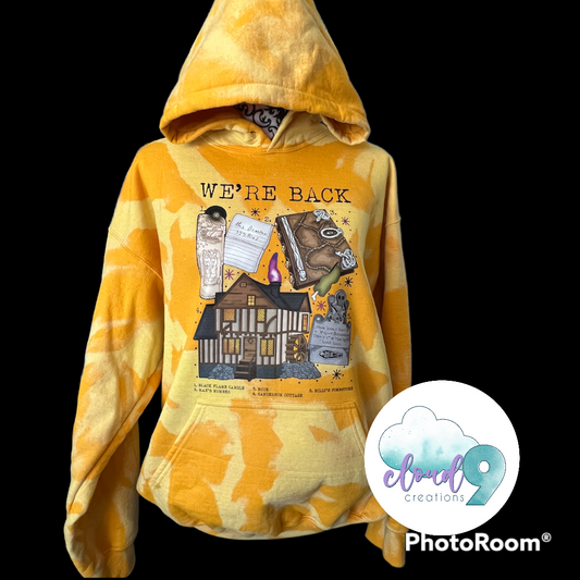 Golden yellow hoodie Hocus Pocus size Large